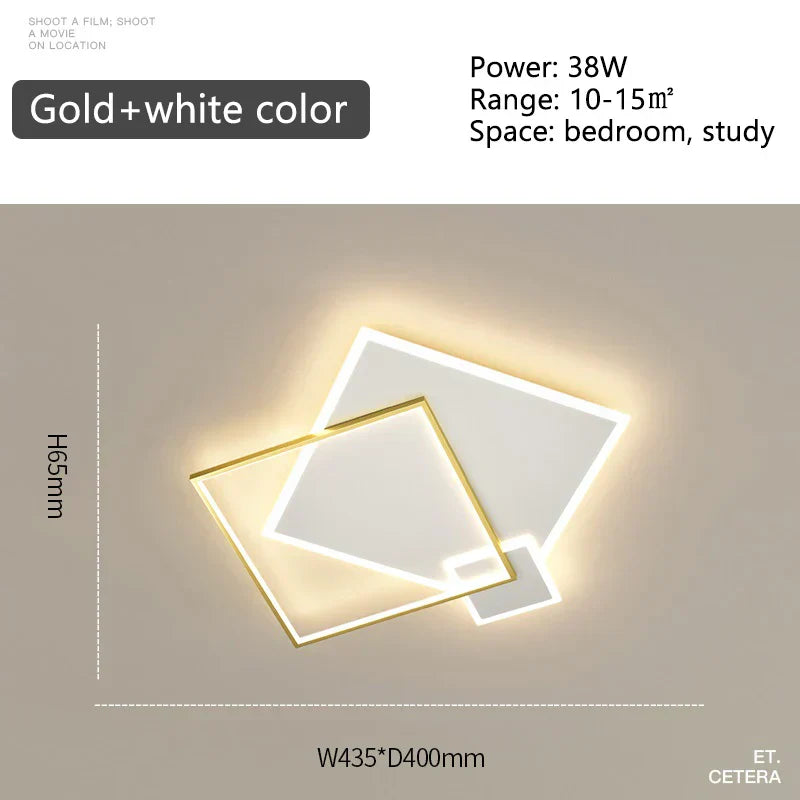 DecorBites™ Black Gold LED Chandelier: Modern Smart Lighting for Living Dining Bedroom & Children's