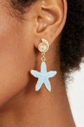 Summer Starfish Drop Earrings