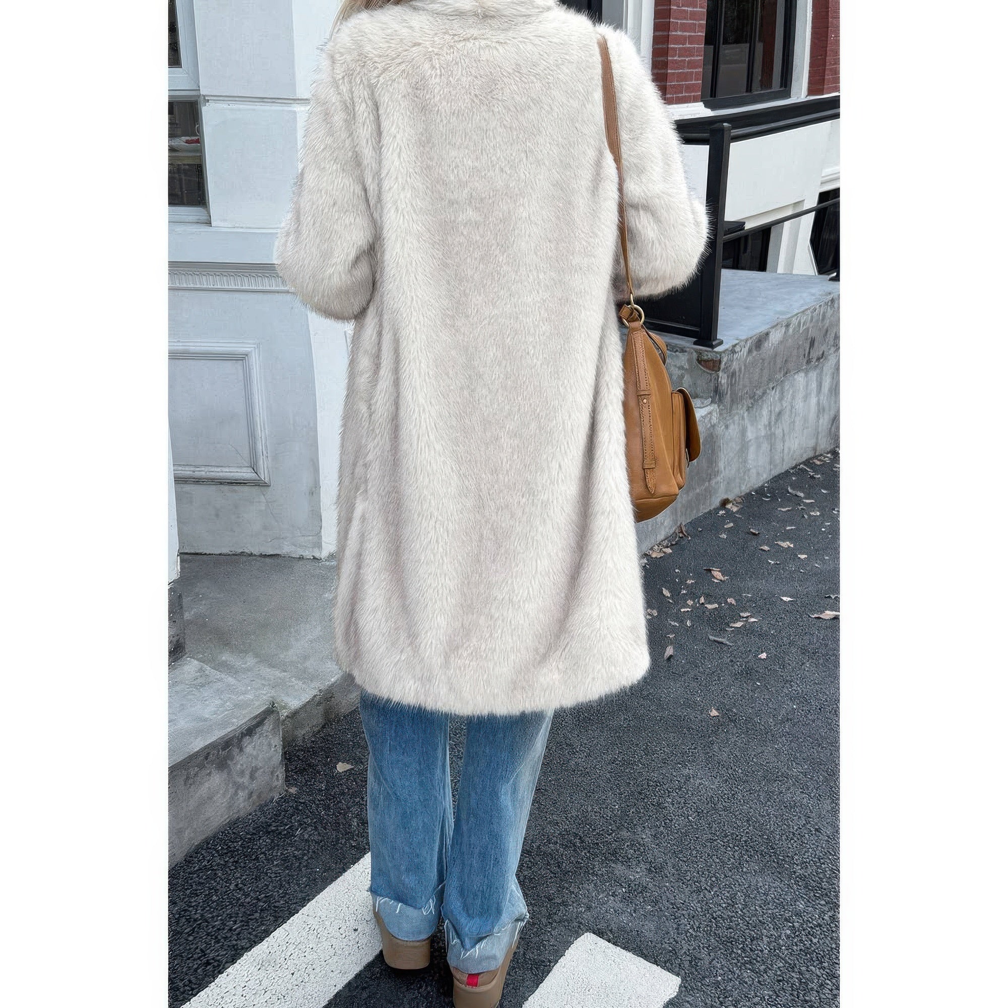 Solid Fluffy Faux Fur Shaggy Long Body Outwear See size chart under “more details”