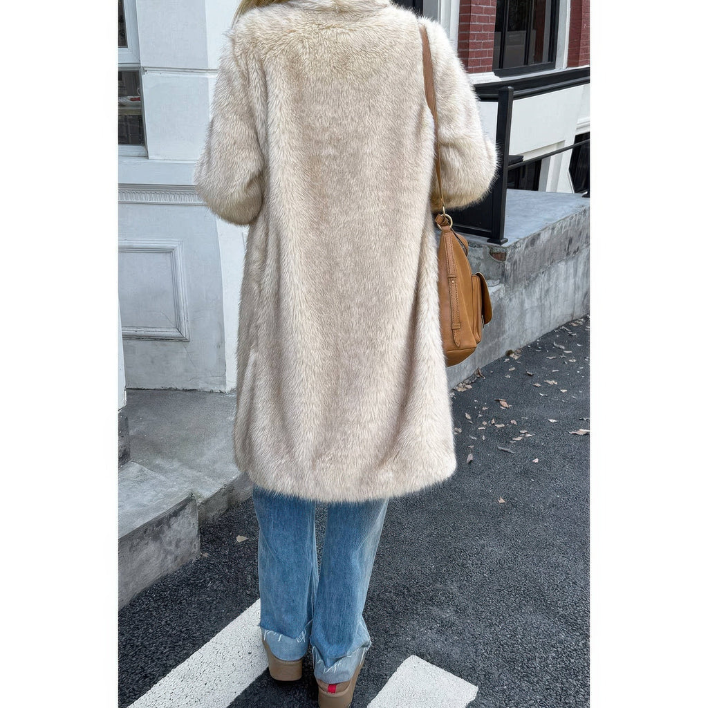 Solid Fluffy Faux Fur Shaggy Long Body Outwear See size chart under “more details”