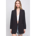 Woven Solid Vertigo Blazer in Black [Size L-XL Remaining]