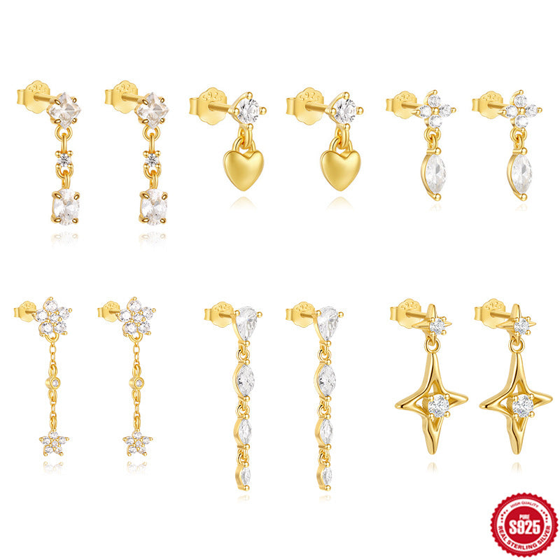 Daily S925 Sterling Silver Stud Earrings