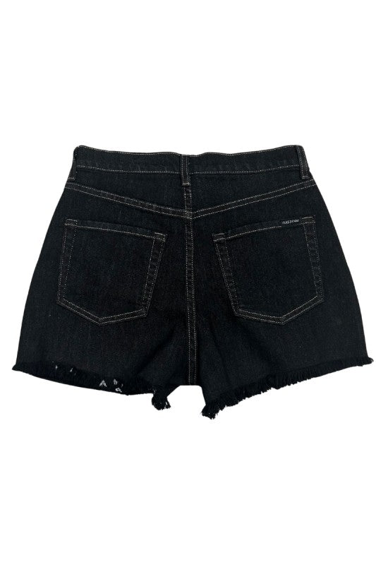 Camo High Waist Studded Shorts