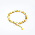 Gold-plated Lucky Clover Gift Love Heart Brass Gold-plated