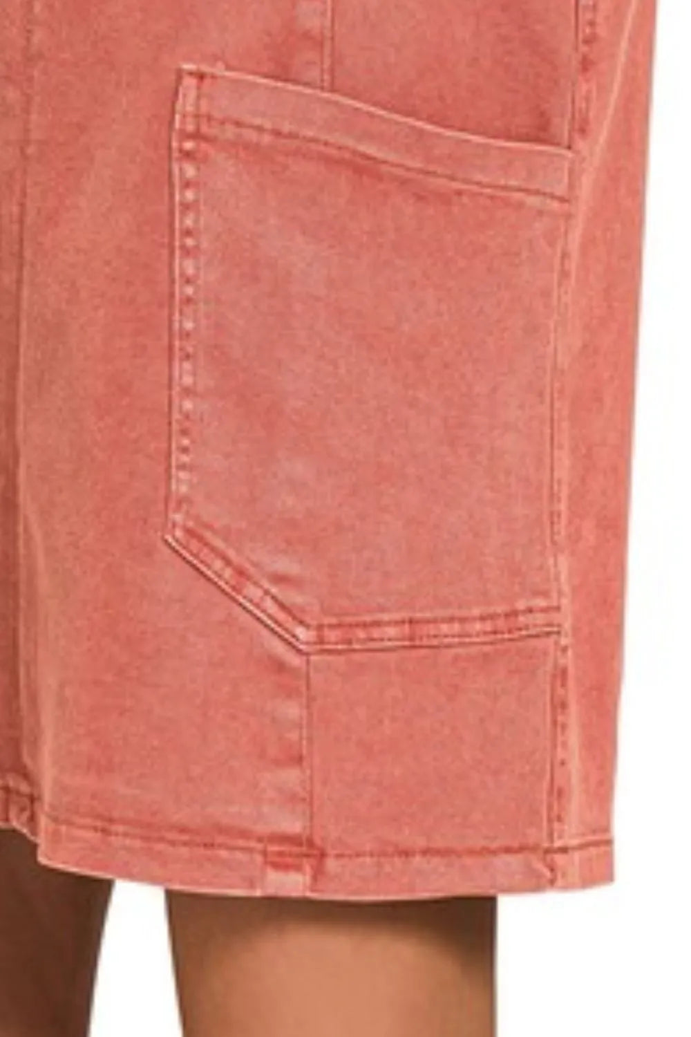 Washed Adjustable Strap Denim Overall Dress