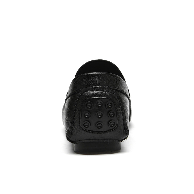 Summer New Leather Shoes Cowhide Gommino Increased 6CM Leisure