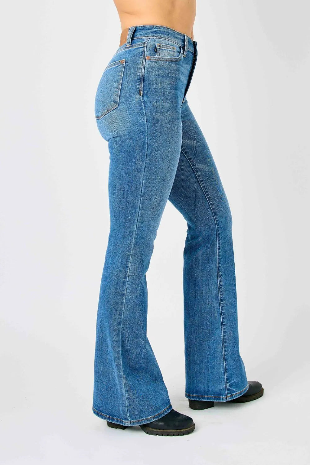 Full Size High-Waisted Classic Flare Jeans Plus Size