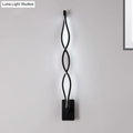 DecorBites™ Acrylic LED Wall Sconce: Intertwined Design, 1 Light, Black/White, Warm/White Lighting