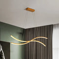 DecorBites™ Acrylic Linear Island Pendant Lighting - Simple LED Chandelier Light in Gold - Warm/White Light - 31.5"/39"/47" Width