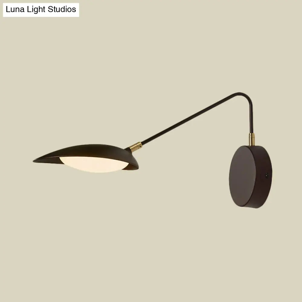 DecorBites™ Adjustable Arm Metallic LED Wall Lamp for Modern Bedroom Décor in Coffee
