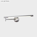 DecorBites™ Adjustable LED Vanity Sconce with Metallic Mini Cylinder and Round/Square Backplate in Silver - Warm/White Lighting