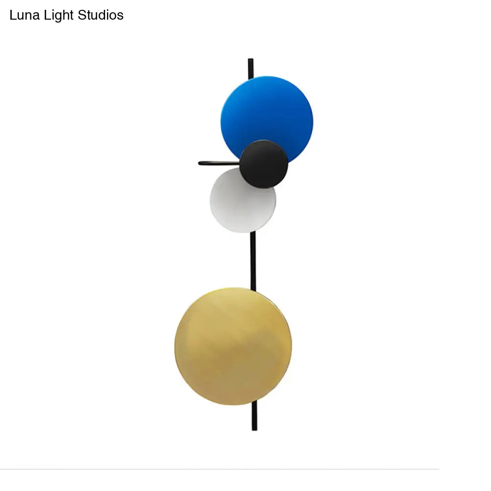 DecorBites™ Adjustable Metallic LED Wall Light: Contemporary Sconce Fixture for Living Room in Red/Pink/Blue