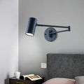 DecorBites™ Adjustable Minimalist Cylinder Wall Light for Bedside with Metallic Finish
