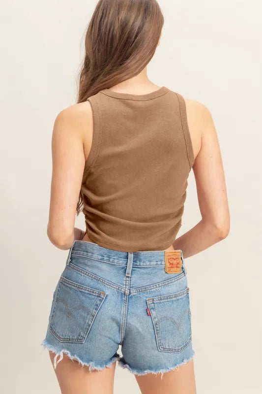 Mineral Wash Rib Knit Tank