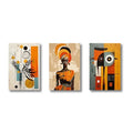 DecorBites™ "African Abstract Wall Art Set - 3 Pieces"