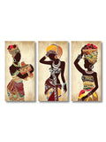DecorBites™ African Woman Canvas Wall Art Set