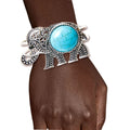 Hinge Bracelet with Elephant Design – Stylish Statement Jewelry Accessory