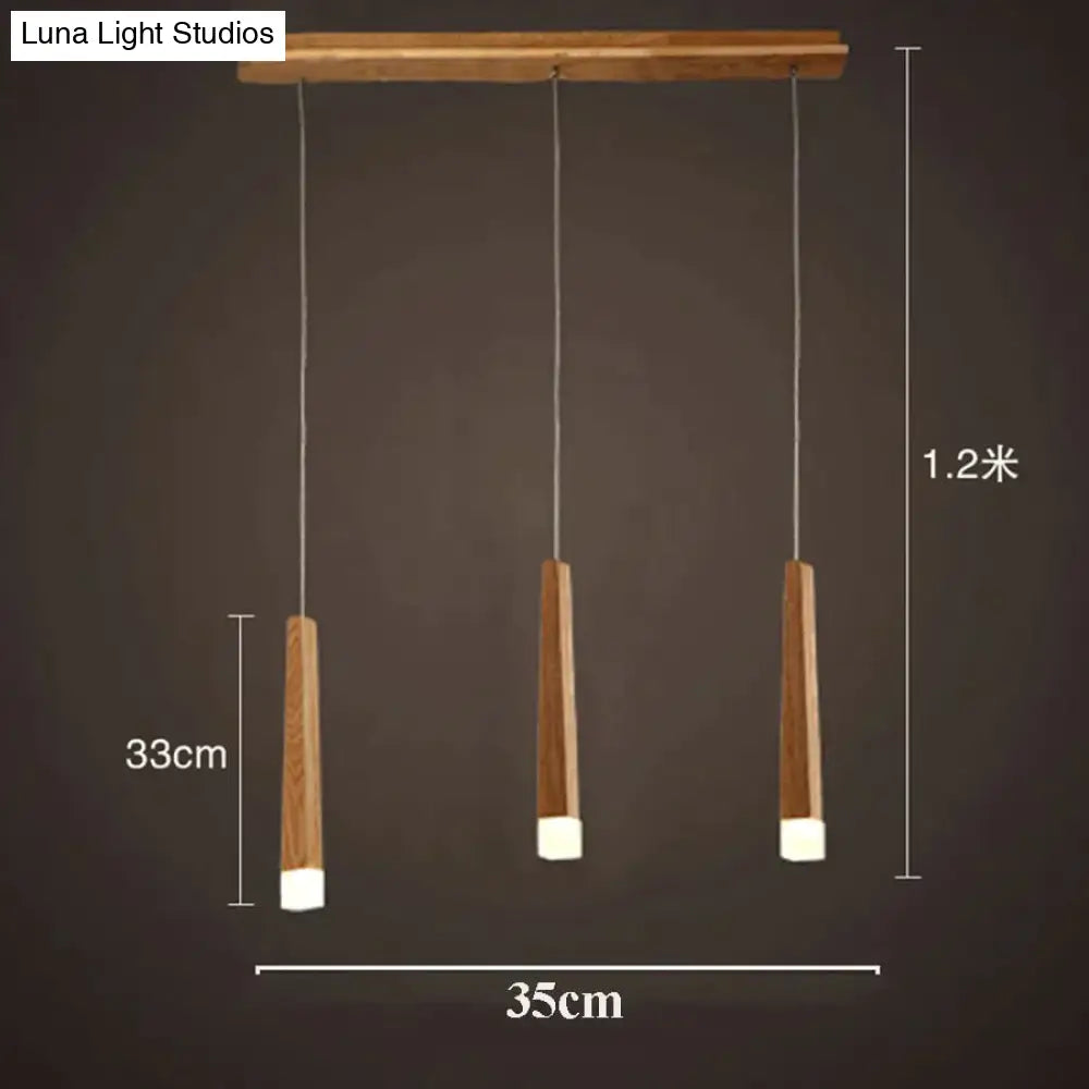 DecorBites™ Amani - Nordic Minimalist Wood Art Pendant Lamp