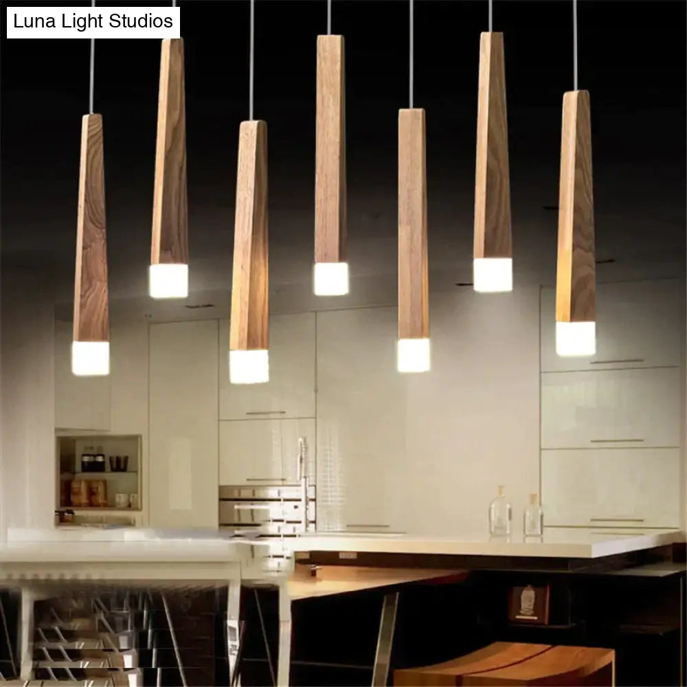 DecorBites™ Amani - Nordic Minimalist Wood Art Pendant Lamp
