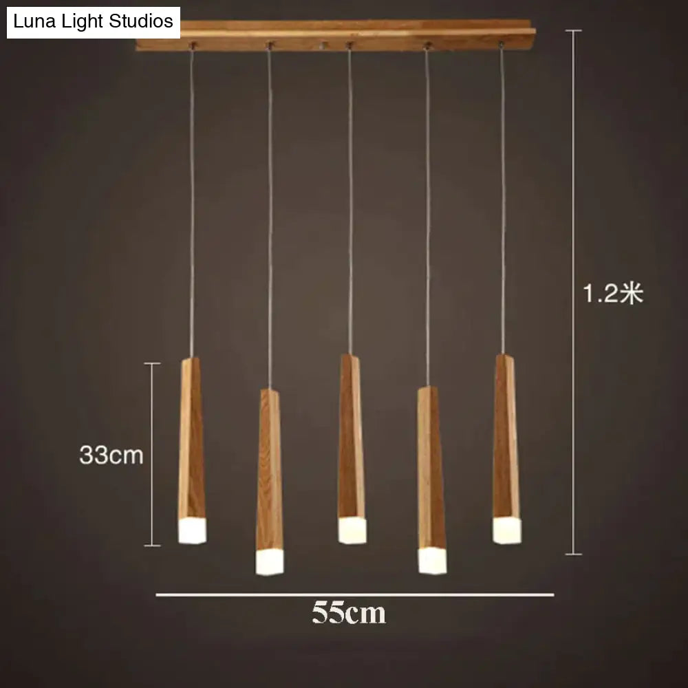 DecorBites™ Amani - Nordic Minimalist Wood Art Pendant Lamp