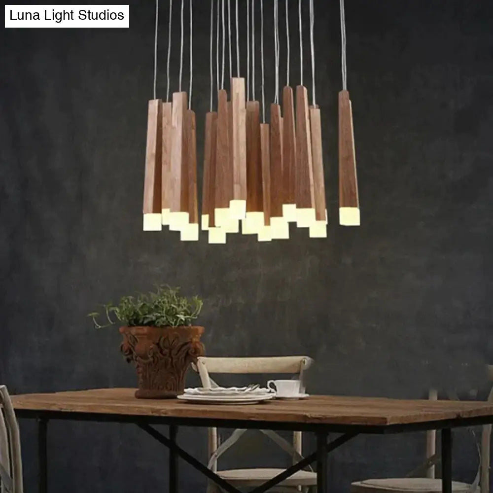 DecorBites™ Amani - Nordic Minimalist Wood Art Pendant Lamp