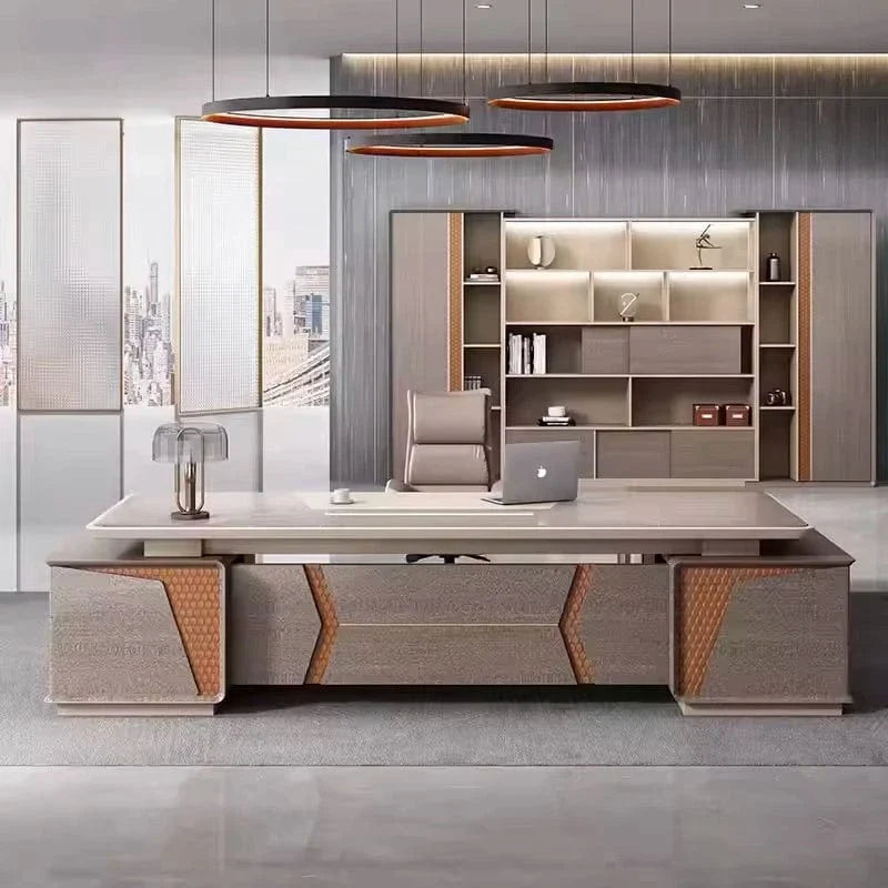 York · Grand Executive Desk w/ Mobile Storage