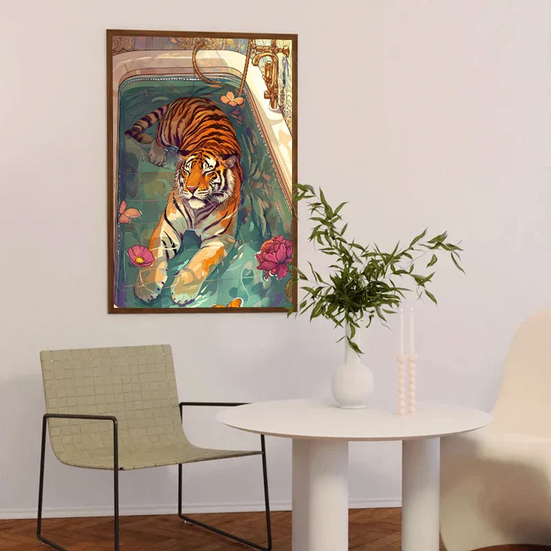 DecorBites™ Animal Canvas Art - Tiger, Zebra, Cat