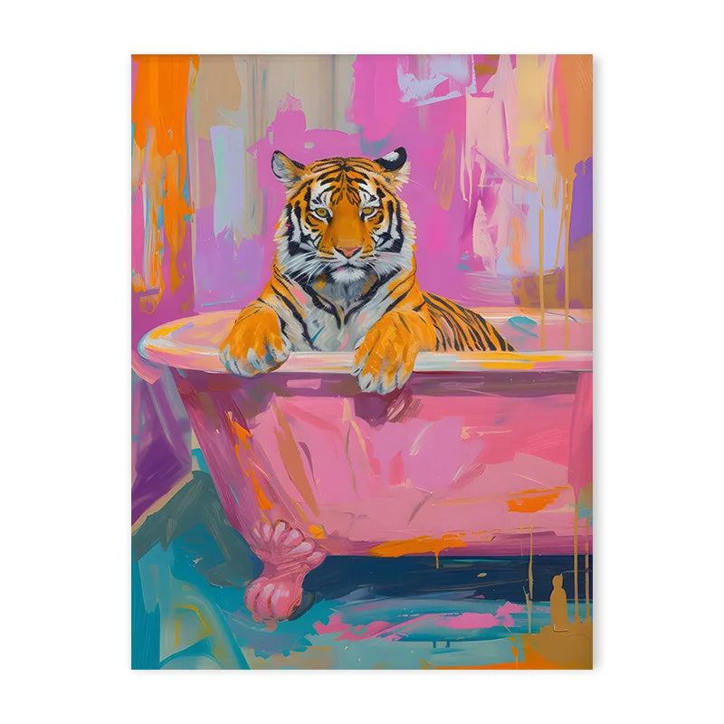 DecorBites™ Animal Canvas Art - Tiger, Zebra, Cat