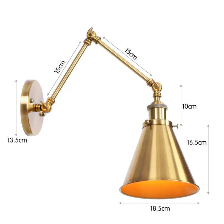 DecorBites™ Antique Adjustable Wall Lamp Sconce Black Copper