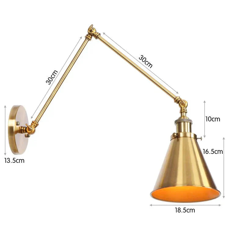 DecorBites™ Antique Adjustable Wall Lamp Sconce Black Copper