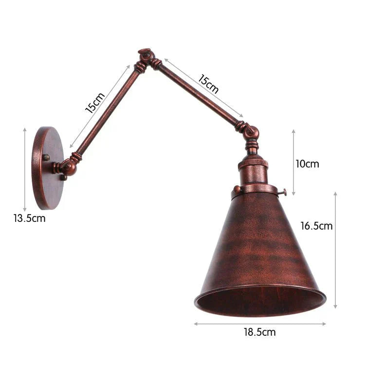 DecorBites™ Antique Adjustable Wall Lamp Sconce Black Copper