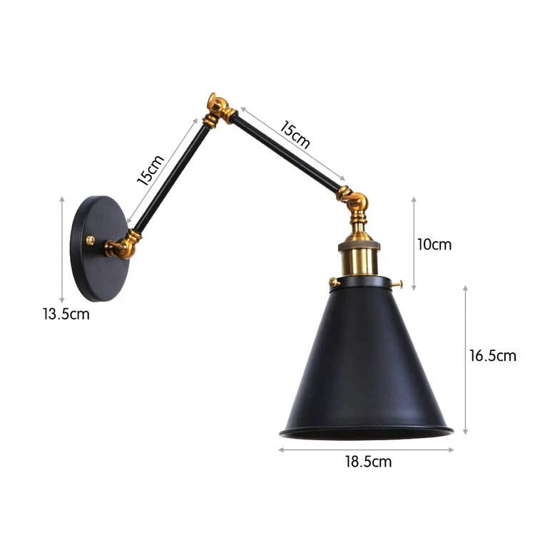 DecorBites™ Antique Adjustable Wall Lamp Sconce Black Copper