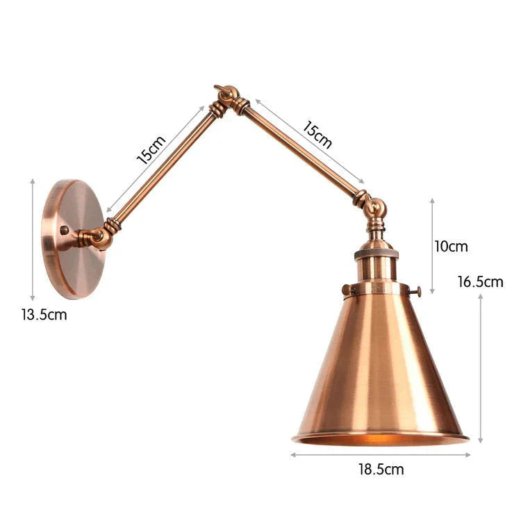 DecorBites™ Antique Adjustable Wall Lamp Sconce Black Copper