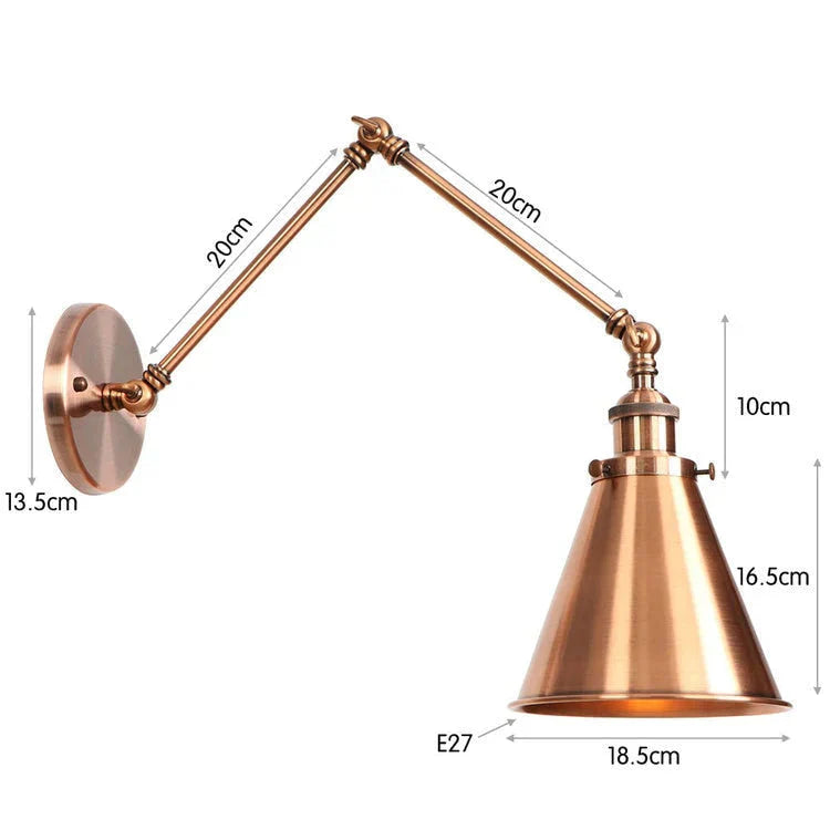 DecorBites™ Antique Adjustable Wall Lamp Sconce Black Copper