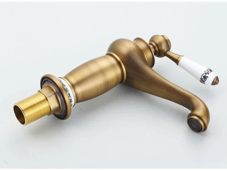 DecorBites™ Antique Bronze Bathroom Faucet Single Handle Mixer