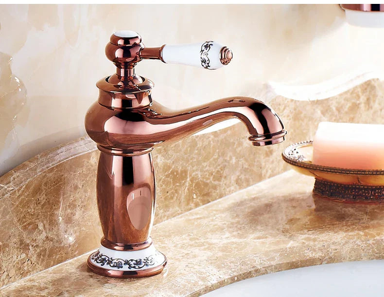 DecorBites™ Antique Bronze Bathroom Faucet Single Handle Mixer