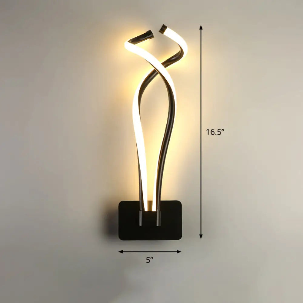 DecorBites™ Art Deco Twisting LED Wall Sconce: Metal Edition for Bedroom Lighting
