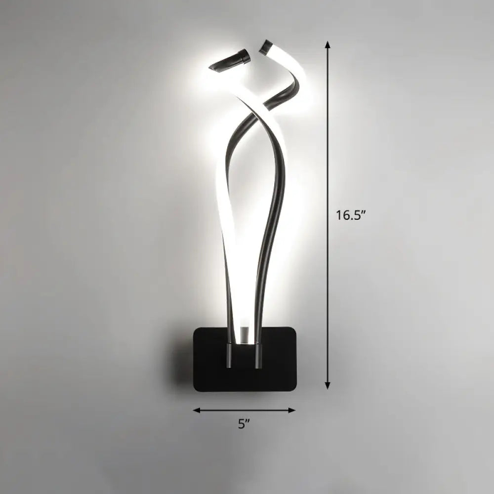 DecorBites™ Art Deco Twisting LED Wall Sconce: Metal Edition for Bedroom Lighting