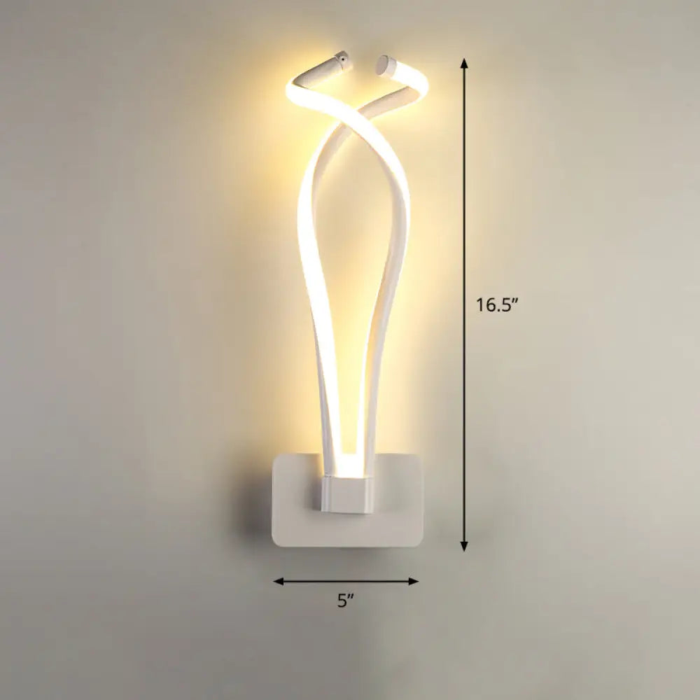 DecorBites™ Art Deco Twisting LED Wall Sconce: Metal Edition for Bedroom Lighting
