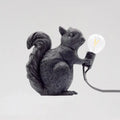 DecorBites™ Artistic Squirrel Night Table Lamp - Resin Single-Bulb Children's Bedside Light