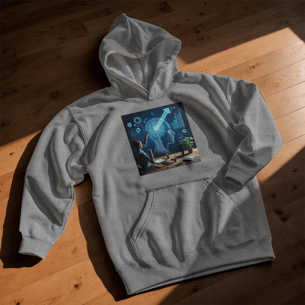 Custom AI-Print Hoodie for Teens & Youth - Personalized Pullover Hoodie | Bella + Canvas 3719Y | Print-On-Demand