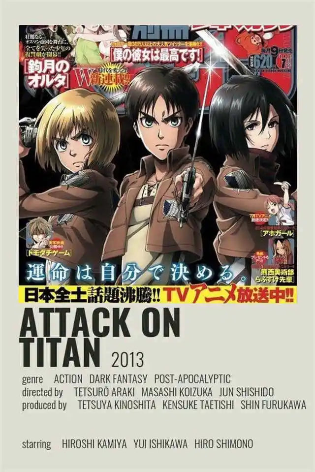 DecorBites™ Attack on Titan Final Season Poster for Kids' Room
