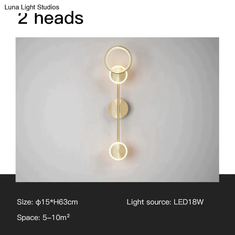 DecorBites™ Ayten - Modern Style Golden LED Wall Lamp For Living Room Bedroom Dining Room Aisle Lighting