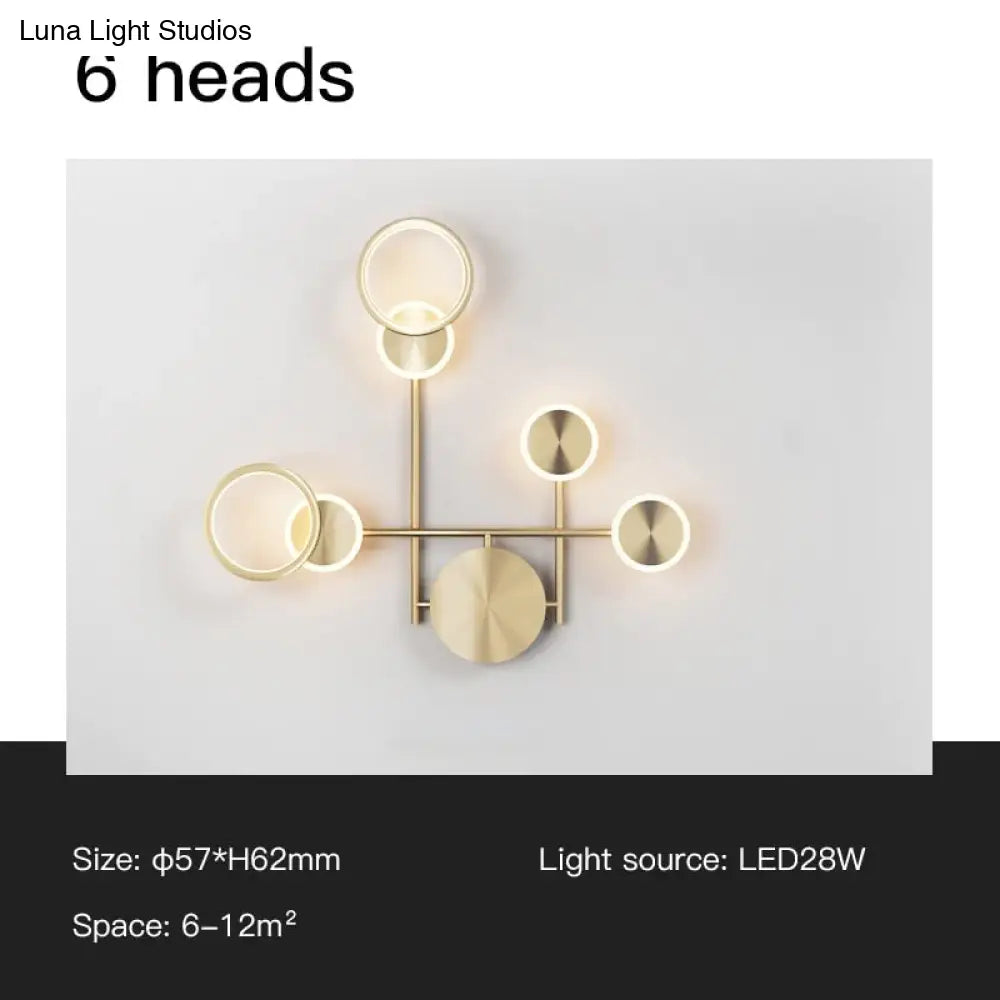 DecorBites™ Ayten - Modern Style Golden LED Wall Lamp For Living Room Bedroom Dining Room Aisle Lighting