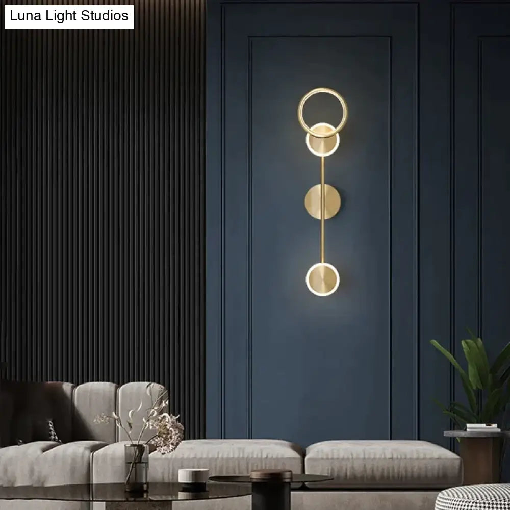 DecorBites™ Ayten - Modern Style Golden LED Wall Lamp For Living Room Bedroom Dining Room Aisle Lighting