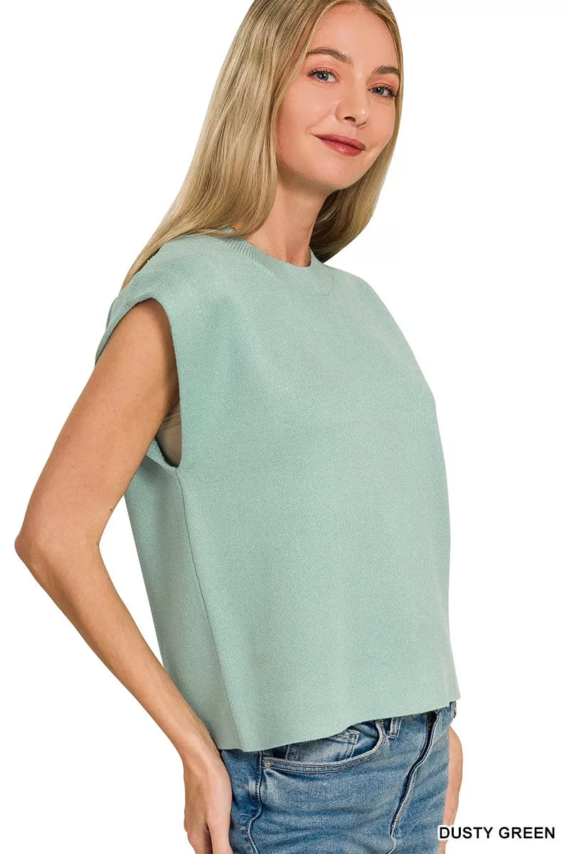 Round Neck Viscose Sweater Vest