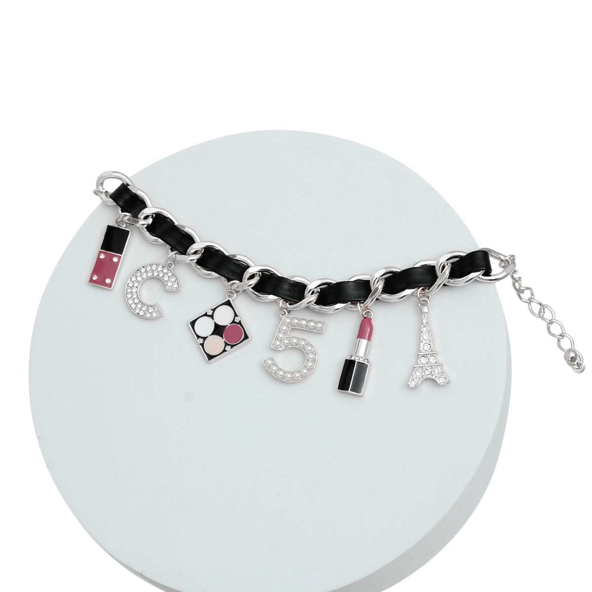 Designer Bracelet Silver and Black Stylish Boutique Jewelry