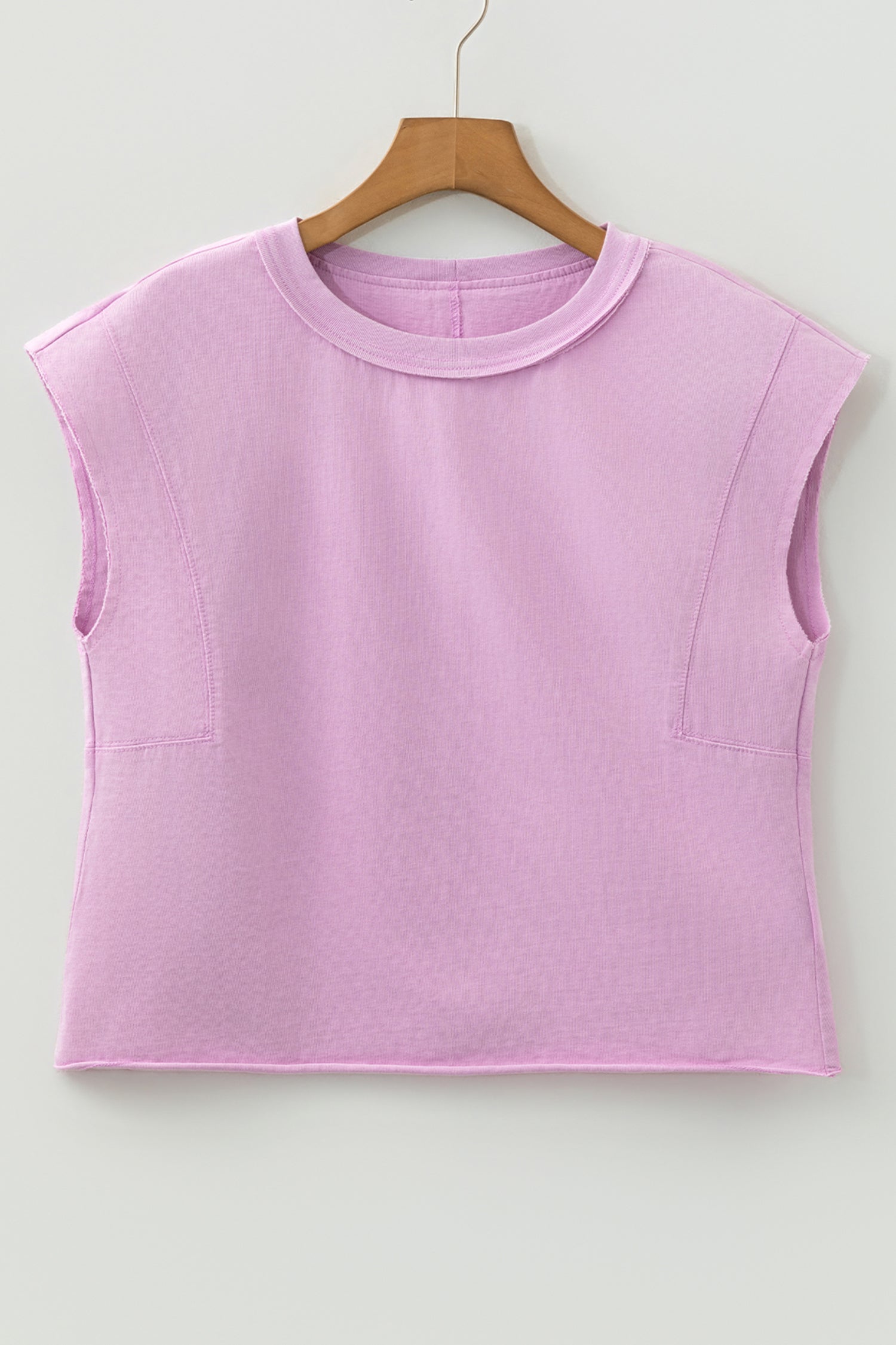Bright Pink Mineral Wash Boxy Fit Cotton Tank Top