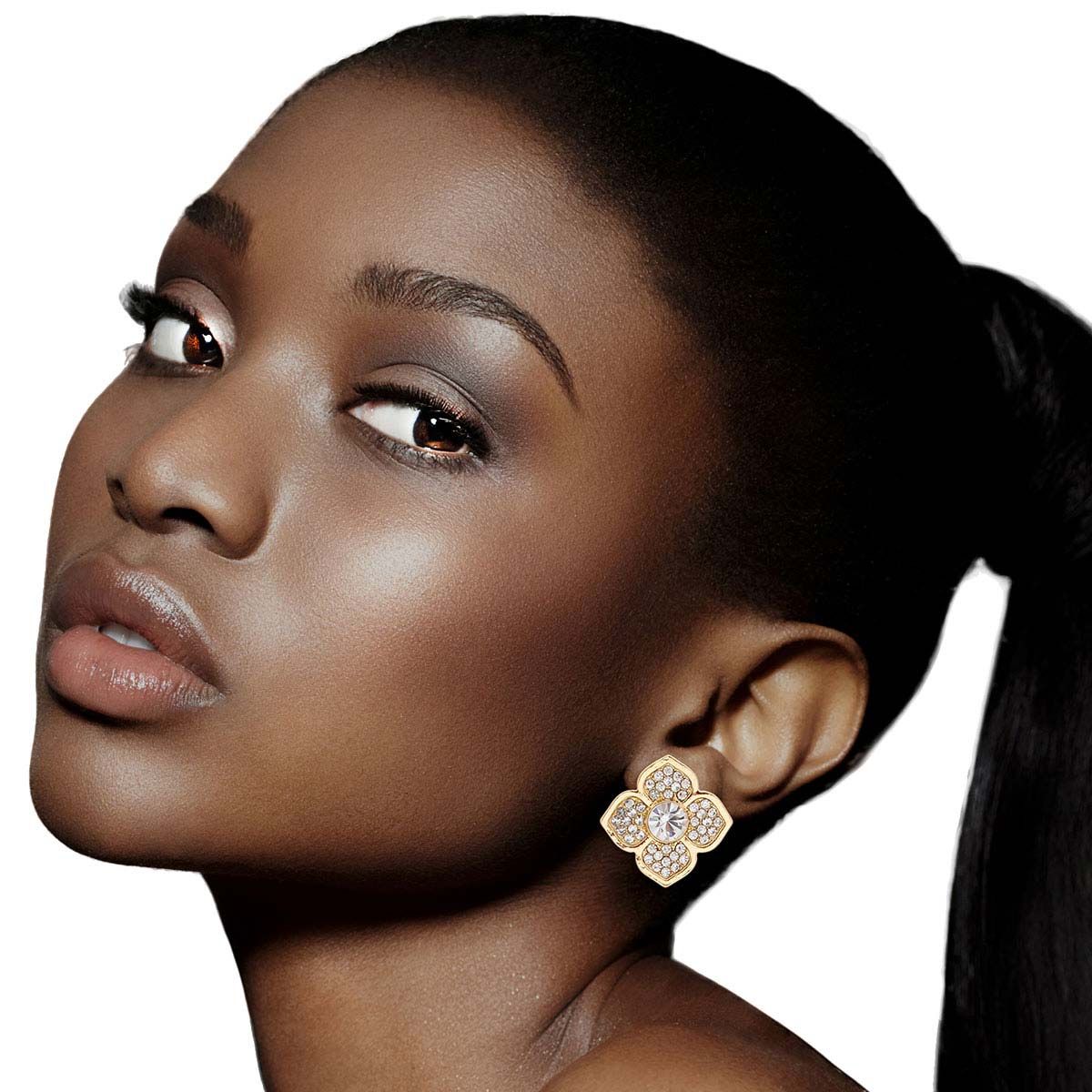 Flower Stud Earrings Floral Radiance Stylish Chic Jewelry Accessory