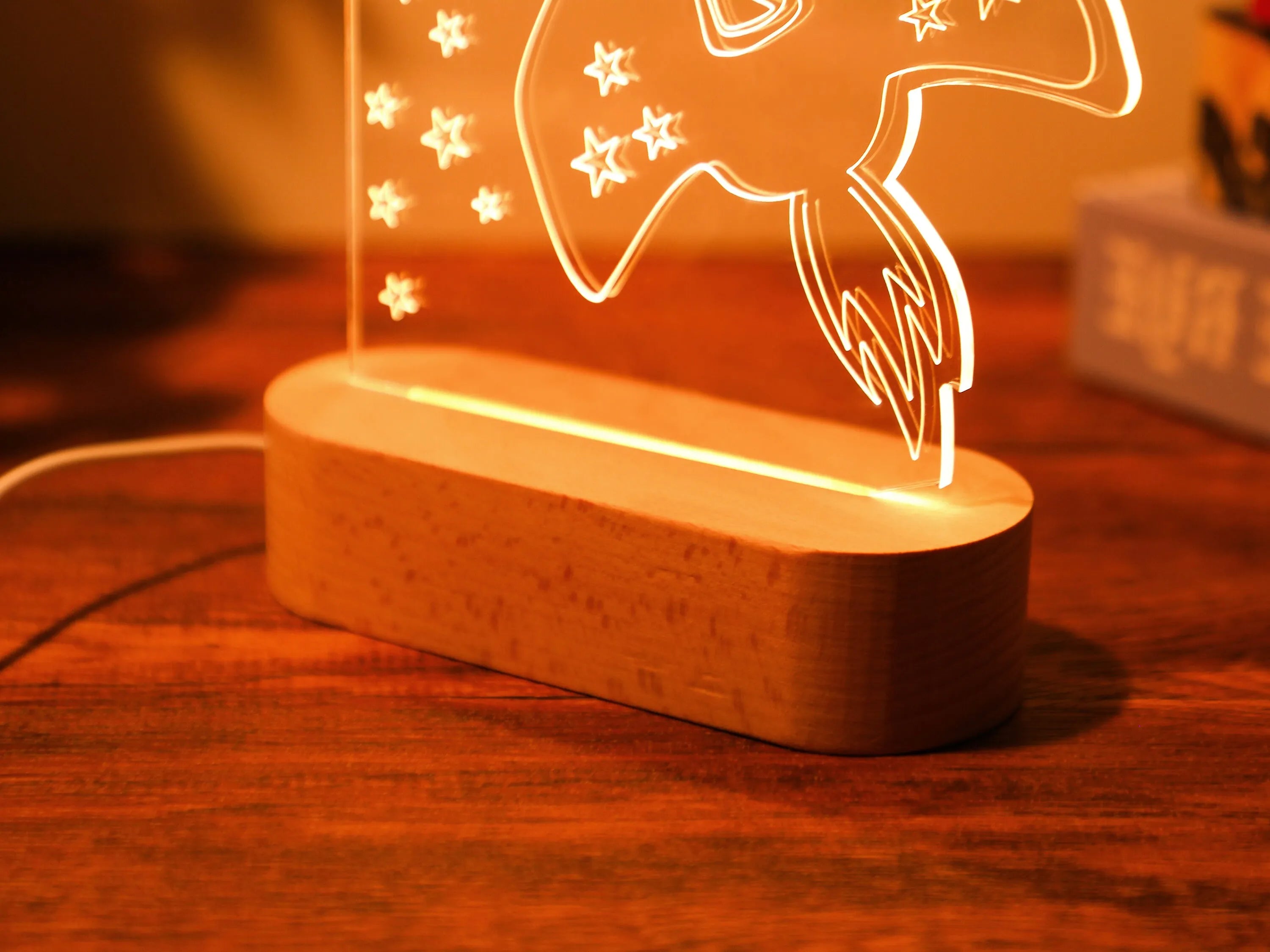 DecorBites™ Baby Kids USB Night Light Personalized Children Name Lamp Custom Nursery Newborn Bedroom Home Decoration Birthday Souvenir Gift